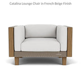 Catalina Wicker Lounge Chairs Set With Teak Accent Table Made In USA Outdoor Lounge Sets LOOMLAN By Lloyd Flanders