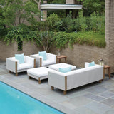 Catalina Wicker Lounge Set Sofa Lounge Chairs and Ottomans Lloyd Flanders Outdoor Lounge Sets LOOMLAN By Lloyd Flanders