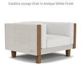 Catalina Wicker Lounge Set With Teak Tables Made In USA Lloyd Flanders Outdoor Lounge Sets LOOMLAN By Lloyd Flanders