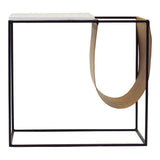 Cave White Marble and Iron Magazine Rack Side Tables LOOMLAN By Moe's Home