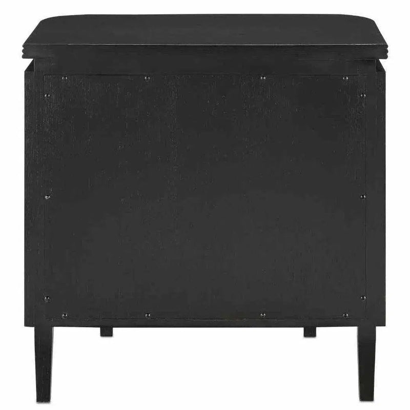 Caviar Black Antique Brass Briallen Black Small Accent Cabinet Accent Cabinets LOOMLAN By Currey & Co