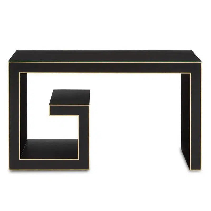 Caviar Black Gold Artemis Writing Desk Barry Goralnick Home Office Desks LOOMLAN By Currey & Co