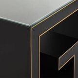 Caviar Black Gold Artemis Writing Desk Barry Goralnick Home Office Desks LOOMLAN By Currey & Co