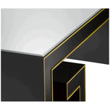 Caviar Black Gold Artemis Writing Desk Barry Goralnick Home Office Desks LOOMLAN By Currey & Co