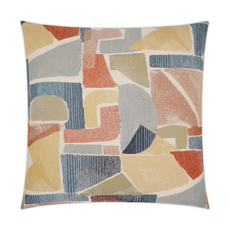 Cayo Modern Abstract Multi Color Large Throw Pillow With Insert Throw Pillows LOOMLAN By D.V. Kap