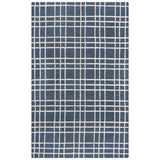 Ceas Plaid Blue Living Room Rug Area Rugs LOOMLAN By LOOMLAN