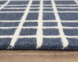 Ceas Plaid Blue Living Room Rug Area Rugs LOOMLAN By LOOMLAN