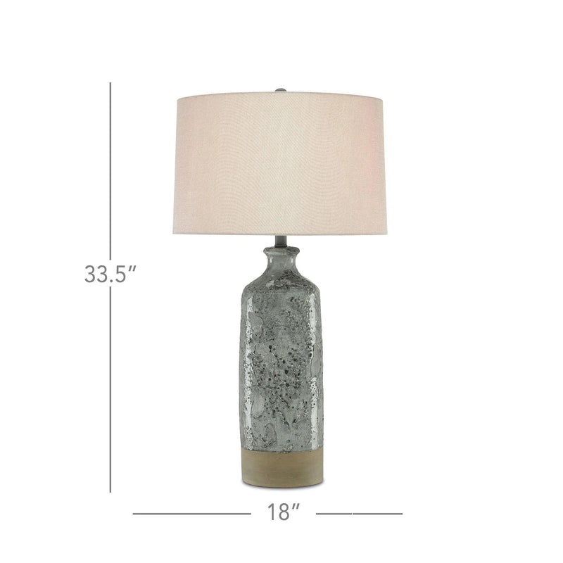 Celadon Crackle Gray Stargazer Table Lamp Table Lamps LOOMLAN By Currey & Co