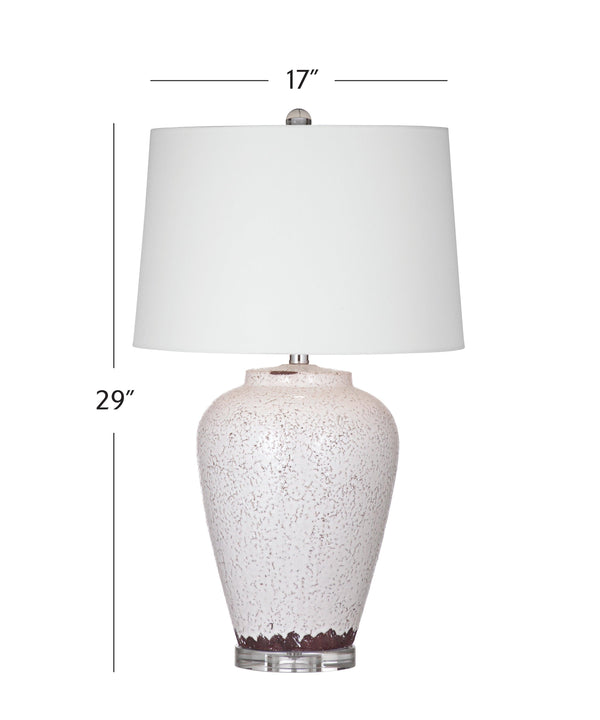 Celburne White Ceramic Table Lamp Table Lamps LOOMLAN By Bassett Mirror