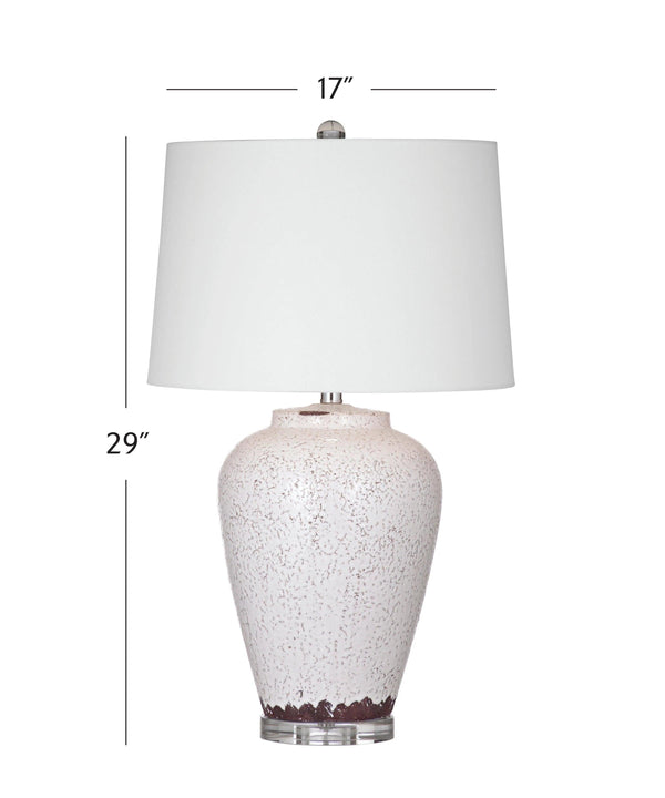 Celburne White Ceramic Table Lamp Table Lamps LOOMLAN By Bassett Mirror