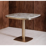 Celeste Green Marble and Iron Square Cafe Table Coffee Tables LOOMLAN By Moe's Home