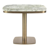 Celeste Green Marble and Iron Square Cafe Table Coffee Tables LOOMLAN By Moe's Home