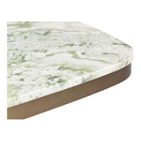 Celeste Green Marble and Iron Square Cafe Table Coffee Tables LOOMLAN By Moe's Home