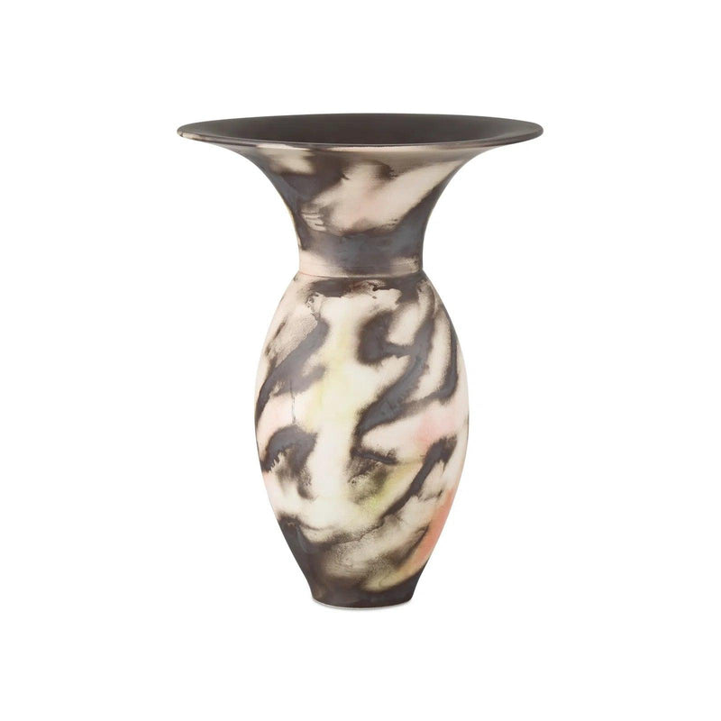 Celestial Porcelain Black Vase Vases & Jars LOOMLAN By Currey & Co