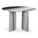 Celia Grey Marble and Wood Round Dining Table Dining Tables LOOMLAN By Moe's Home