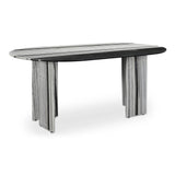 Celia Marble and Wood Oval Dining Table Dining Tables LOOMLAN By Moe's Home