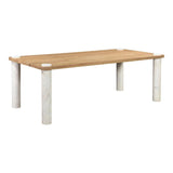 Century Wood and Marble Rectangular Dining Table Dining Tables LOOMLAN By Moe's Home