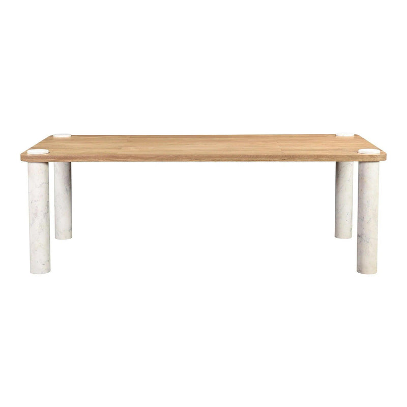 Century Wood and Marble Rectangular Dining Table Dining Tables LOOMLAN By Moe's Home