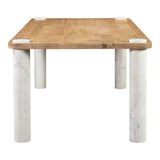 Century Wood and Marble Rectangular Dining Table Dining Tables LOOMLAN By Moe's Home