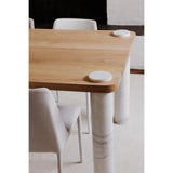 Century Wood and Marble Rectangular Dining Table Dining Tables LOOMLAN By Moe's Home