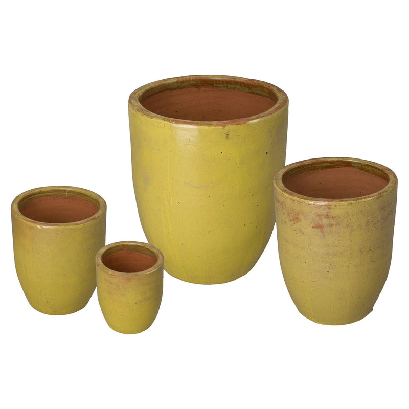 Ceramic Handmade Round Planter Outdoor Planters LOOMLAN By Emissary