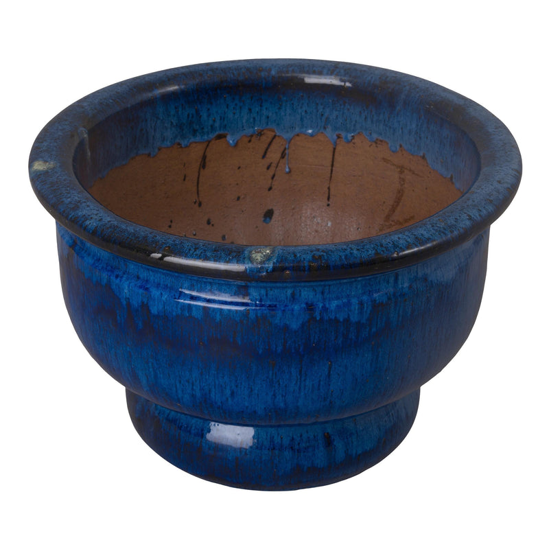 Ceramic Pedestal Bowl Planter Outdoor Planters LOOMLAN By Emissary