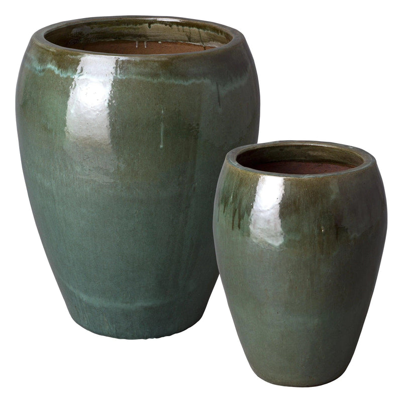 Ceramic Round Pot Outdoor Planters LOOMLAN By Emissary