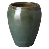 Ceramic Round Pot Outdoor Planters LOOMLAN By Emissary