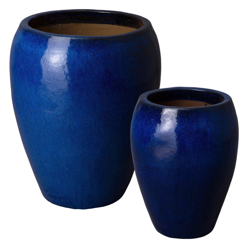 Ceramic Round Pot Outdoor Planters LOOMLAN By Emissary