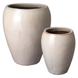 Ceramic Round Pot Outdoor Planters LOOMLAN By Emissary