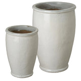 Ceramic Round Rim Planter Outdoor Planters LOOMLAN By Emissary