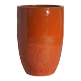 Ceramic Round Tall Planter Outdoor Planters LOOMLAN By Emissary