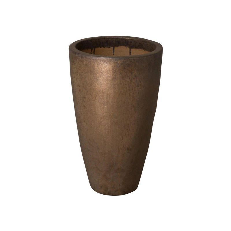 Ceramic Tall Round Planter Outdoor Planters LOOMLAN By Emissary