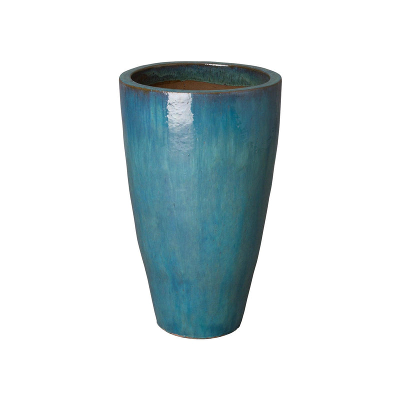 Ceramic Tall Round Planter Outdoor Planters LOOMLAN By Emissary