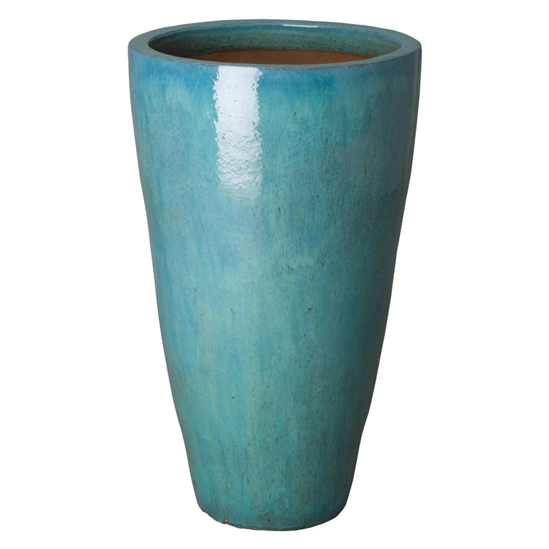 Ceramic Tall Round Planter Outdoor Planters LOOMLAN By Emissary