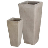 Ceramic Tall Square Planter Outdoor Planters LOOMLAN By Emissary