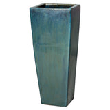 Ceramic Tall Square Planter Outdoor Planters LOOMLAN By Emissary