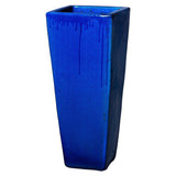 Ceramic Tall Square Planter Outdoor Planters LOOMLAN By Emissary