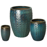 Ceramic Tall Stud Round Planter Outdoor Planters LOOMLAN By Emissary