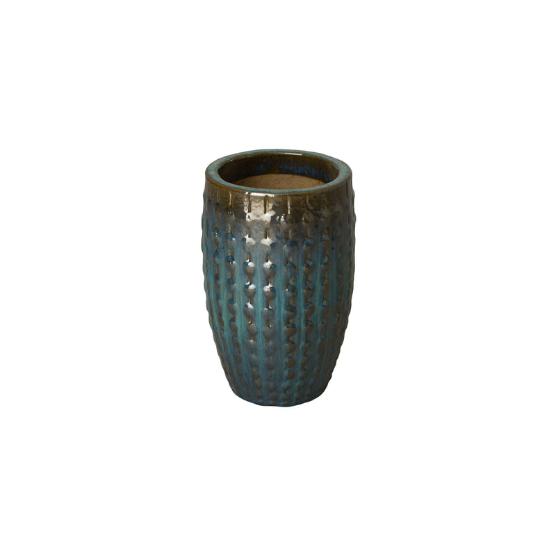 Ceramic Tall Stud Round Planter Outdoor Planters LOOMLAN By Emissary