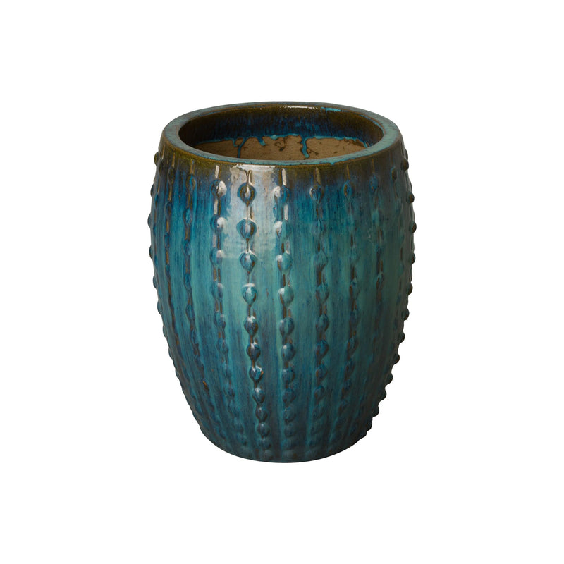 Ceramic Tall Stud Round Planter Outdoor Planters LOOMLAN By Emissary