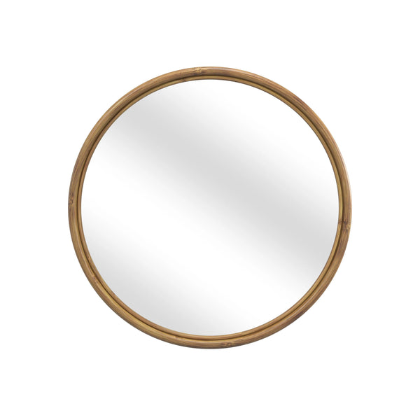 Certa Rattan Brown Wall Mirror Wall Mirrors LOOMLAN By Bassett Mirror