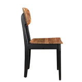 Certified Teak Wood Two Tone Dining Chair Wood Seat Dining Chairs LOOMLAN By LH Imports