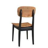 Certified Teak Wood Two Tone Dining Chair Wood Seat Dining Chairs LOOMLAN By LH Imports