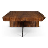 Chakan Natural Solid Chamcha Wood Rectangular Coffee Table Coffee Tables LOOMLAN By Urbia