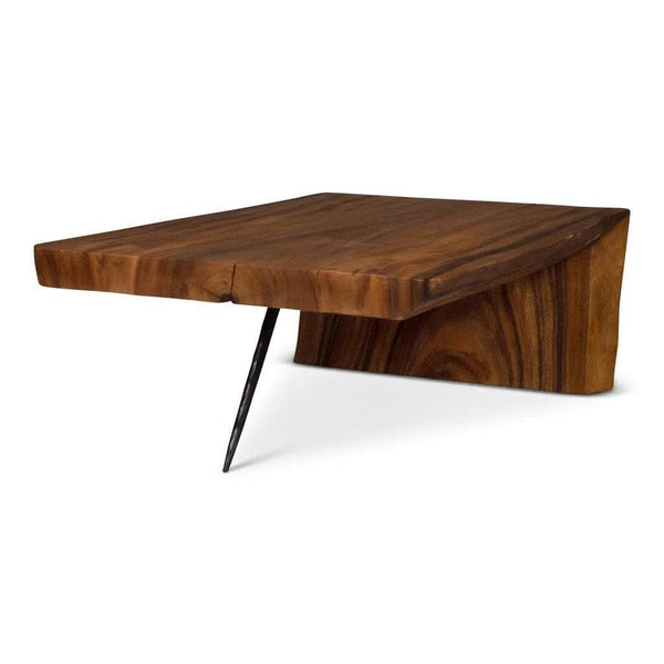 Chakan Natural Solid Chamcha Wood Rectangular Coffee Table Coffee Tables LOOMLAN By Urbia