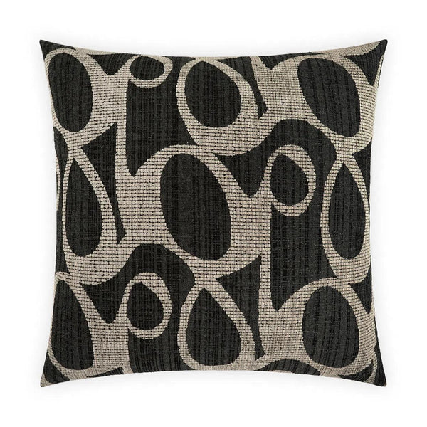 Chalamont Charcoal Black Throw Pillow With Insert Throw Pillows LOOMLAN By D.V. Kap