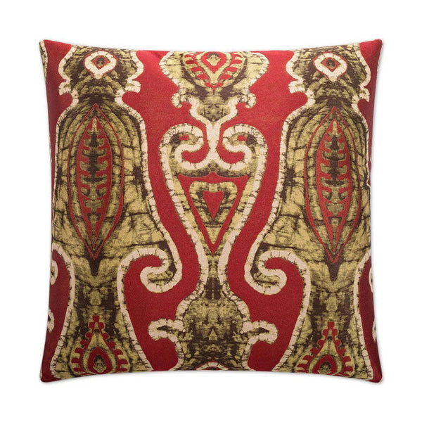 Chalupa Red Throw Pillow With Insert Throw Pillows LOOMLAN By D.V. Kap