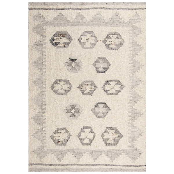 Cham Geometric Silver Area Rugs For Living Room Area Rugs LOOMLAN By LOOMLAN