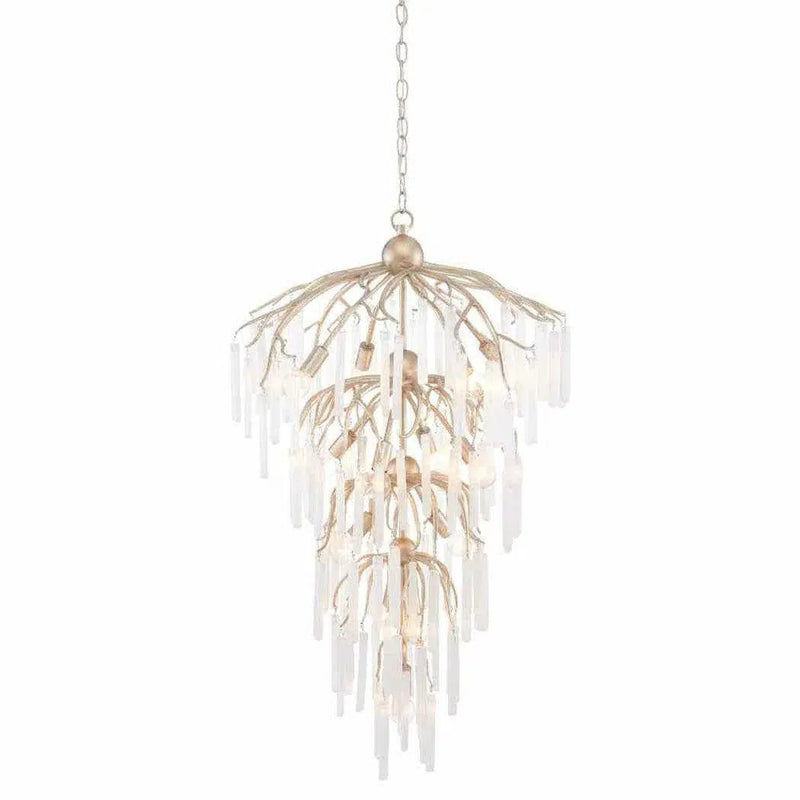 Champagne Natural Quatervois Chandelier Chandeliers LOOMLAN By Currey & Co